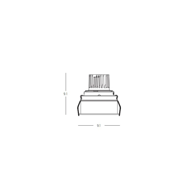 Įleidžiamas LED Taškinis Šviestuvas 10W 3000K Smėlio Baltas Ø9.1cm