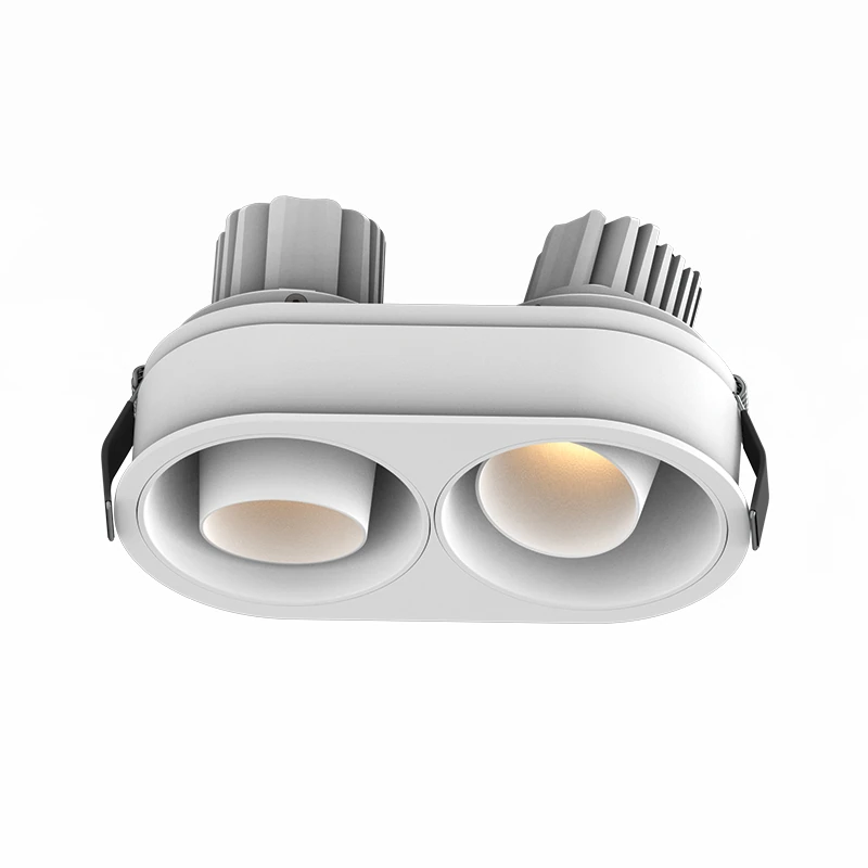 Recessed LED Downlight 2x10W 3000K Matt White