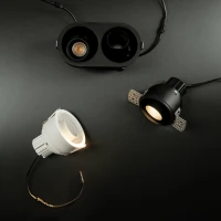 Įleidžiamas LED Taškinis Šviestuvas Be Rėmelio, 10W, 3000K, Smėlio Juodas - Nuotrauka 2