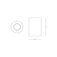 Matt Black Cylindrical LED Ceiling Light, 10W 3000K - Image 3