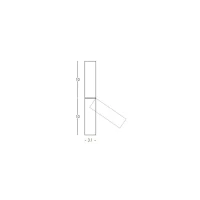 Reguliuojamas LED Lubinis Prožektorius 5W 3000K Baltas, 20 cm - Nuotrauka 3