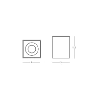 Adjustable Surface Ceiling Spot, Sandy Black, GU10, 9x9x11.5cm - Image 3