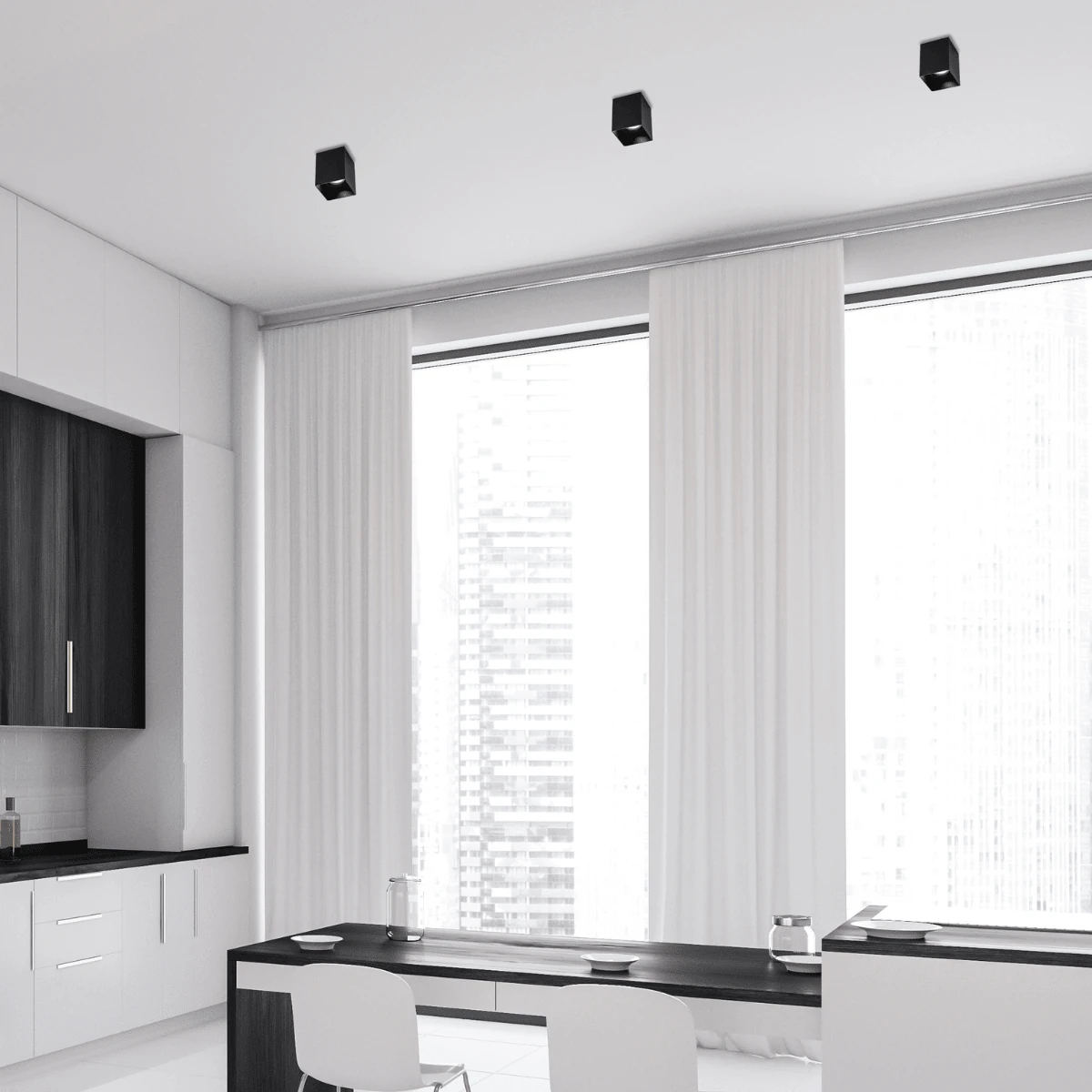 Adjustable Surface Ceiling Spot, Sandy Black, GU10, 9x9x11.5cm