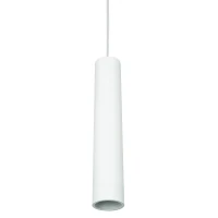 Matt White 15W GU10 Cylindrical Pendant Light - Image 1