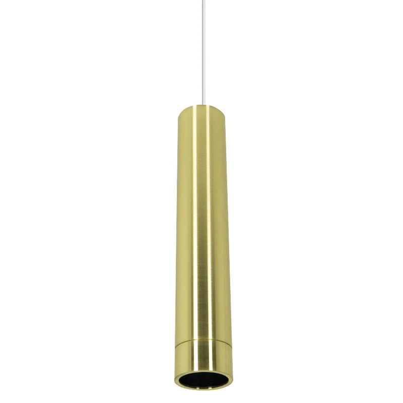 Brushed Gold Pendant Light with Black Ring