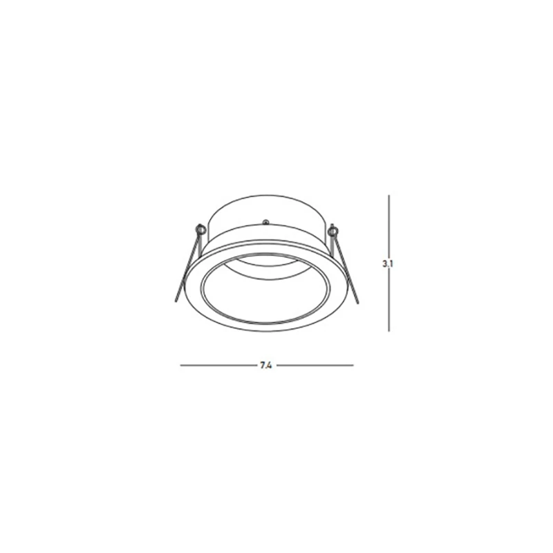 Recessed Spot GU10, White, Ø7.4cm