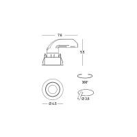 Recessed LED Spot, 5W, 3000K Warm White, Matt White - Image 3