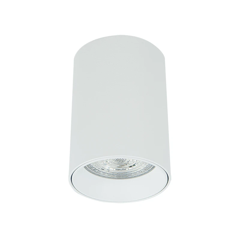 Matinės baltos spalvos GU10 paviršinis lubinis šviestuvas Ø6cm