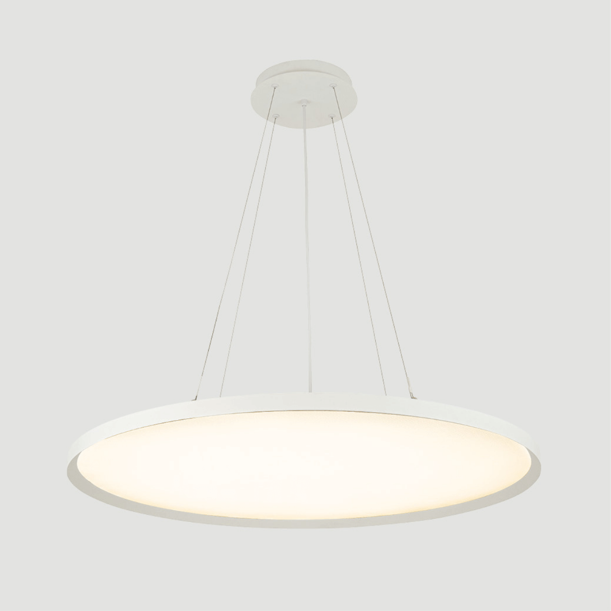 Pakabinimo komplektas LED šviestuvams – baltas, reguliuojamas, Ø22 cm