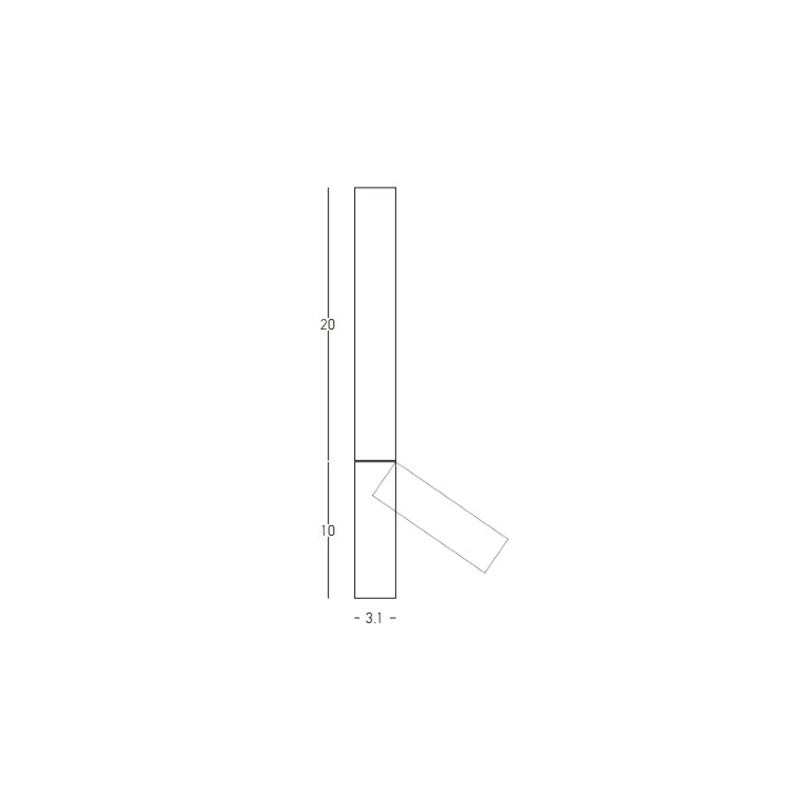 LED reguliuojamas lubinis prožektorius 5W 3000K smėlio balta 30cm
