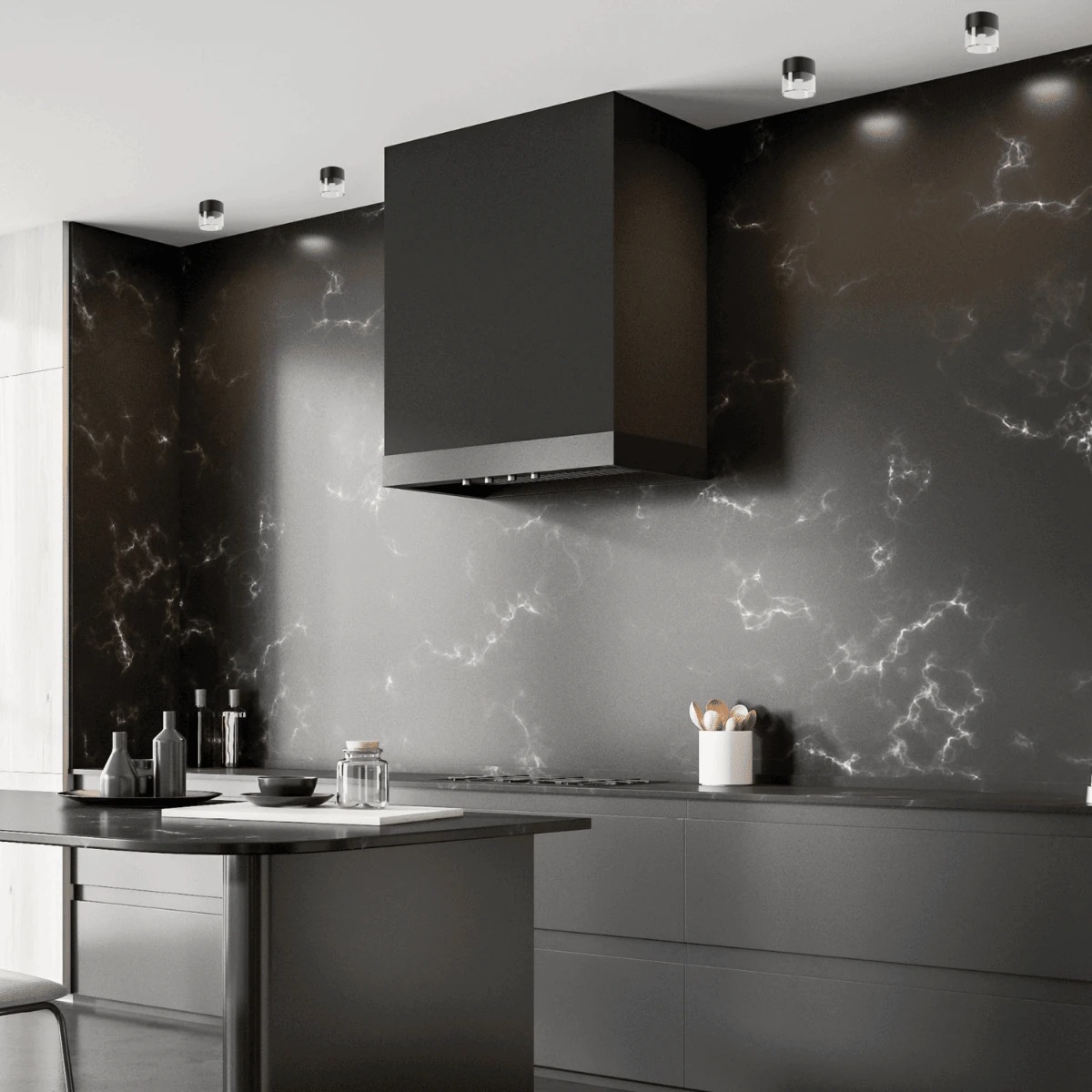 LED Ceiling Light 10W 3000K Matt Black