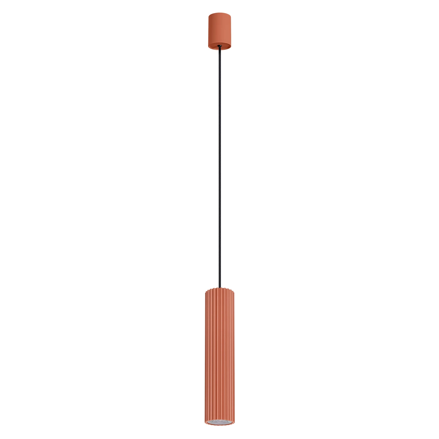 Pendant lamp 8W – cylindrical, red ochre, DALI/PUSH DIMM