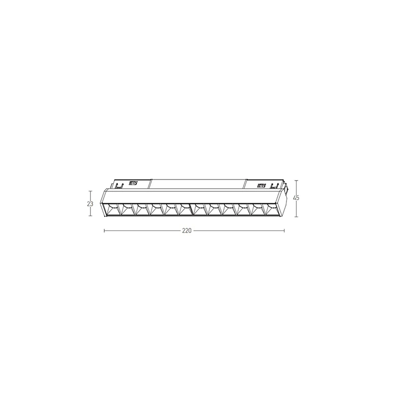 Magnetinis LED Bėginis Šviestuvas 8W 2700K Matinės Juodos spalvos