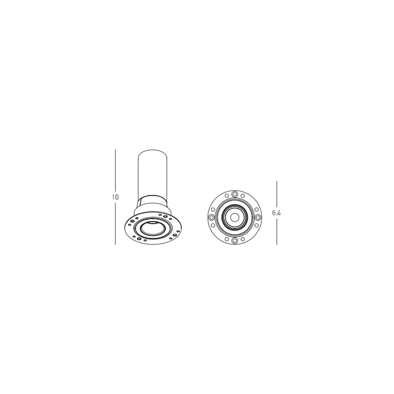 Recessed Trimless LED Spot 5W 2700K White Matt