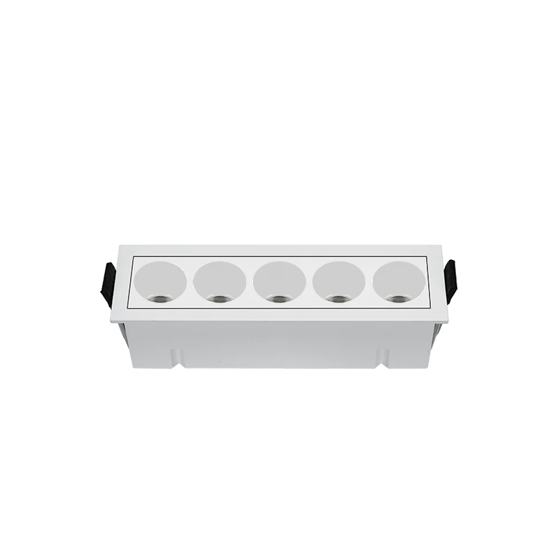 Recessed 5-Light LED Spot, 12W 3000K Matt White