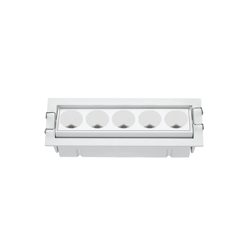 Įleidžiamas Linijinis LED Prožektorius, 5 Šaltiniai, 12W 3000K, Baltas