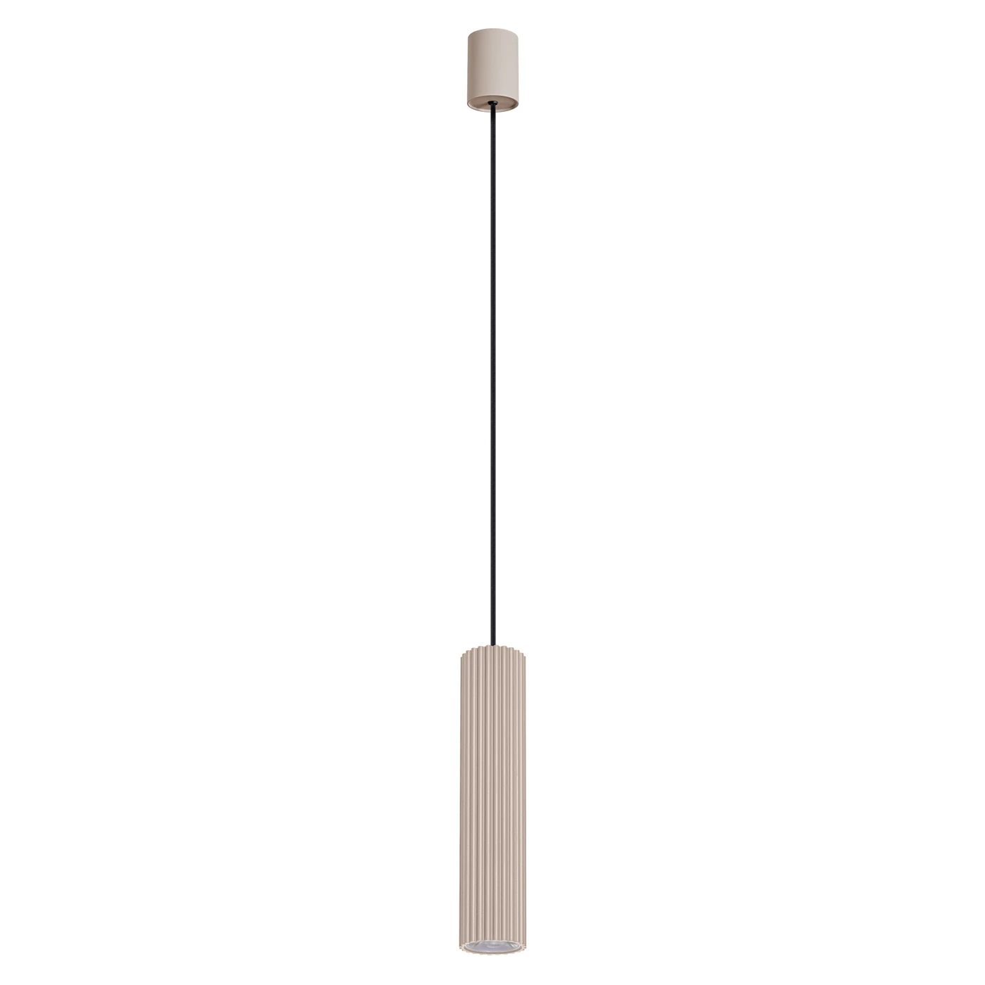 Pendant lamp 8W – round, taupe, DALI/PUSH DIMM
