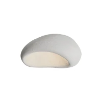 Organiškos formos pluošto lubinis šviestuvas, natūraliai baltas, 60cm - Nuotrauka 2