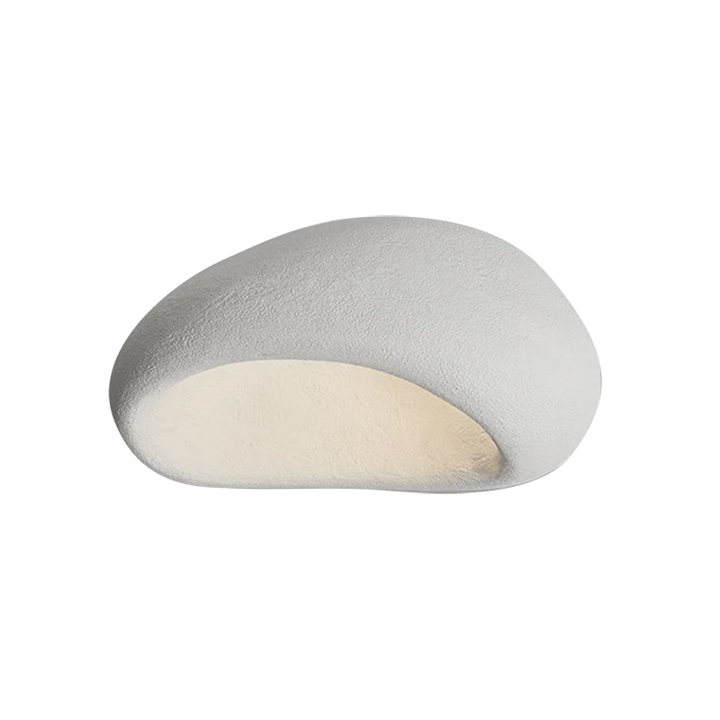Organic Ceiling Light, Natural Fiberglass Finish, 87x65 cm