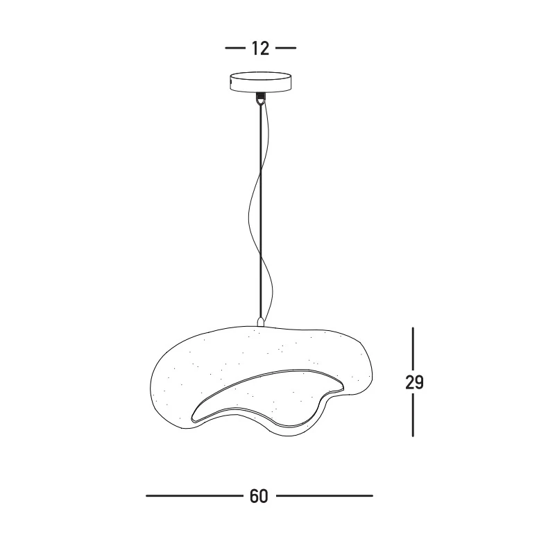 Sculptural White Fiberglass Pendant Light E27