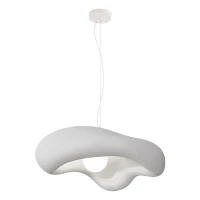 Sculptural White Fiberglass Pendant Light E27 - Image 2