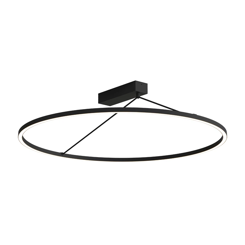 LED Ceiling Light 51W 3000K Matt Black Ø78cm