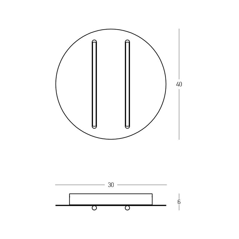 LED Ceiling Light 'Stick' 28W 3000K Sandy Grey-Black Matt