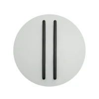 Round LED Wall Light, Sandy Grey with Black Sticks - Image 1