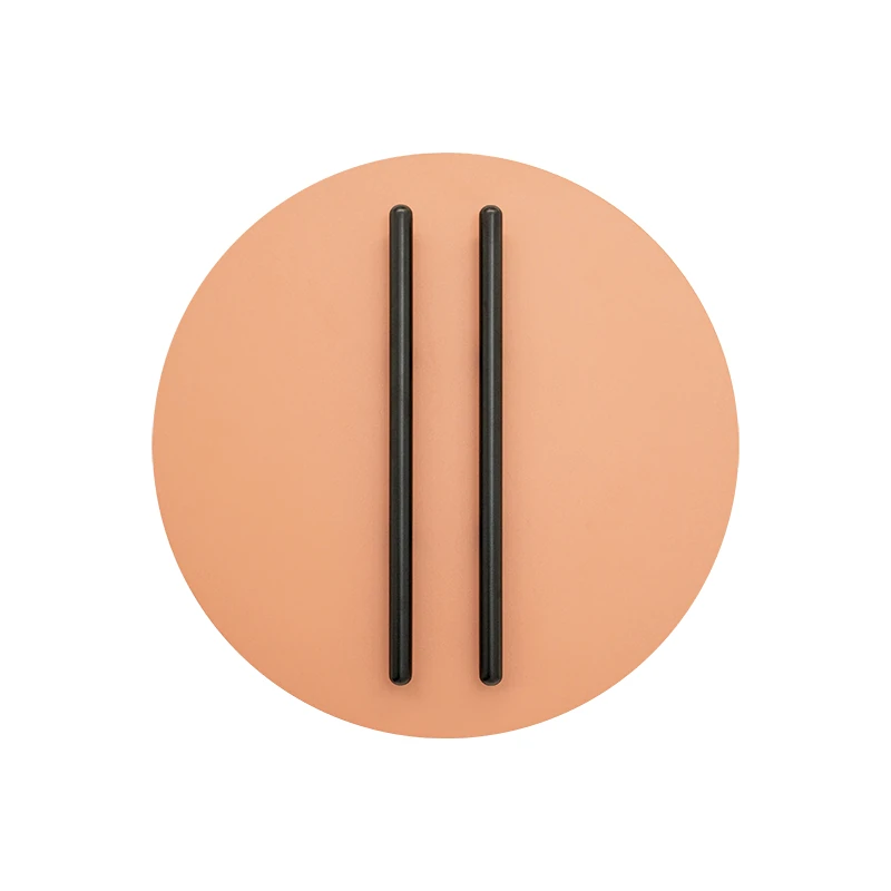 Dimmable LED Wall Light Sandy Brick Red with Black Sticks