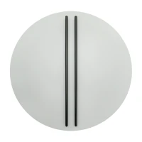 LED Round Wall Light, Dimmable, Sandy Grey with Black Sticks - Image 1