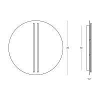 LED Round Wall Light, Dimmable, Sandy Grey with Black Sticks - Image 2