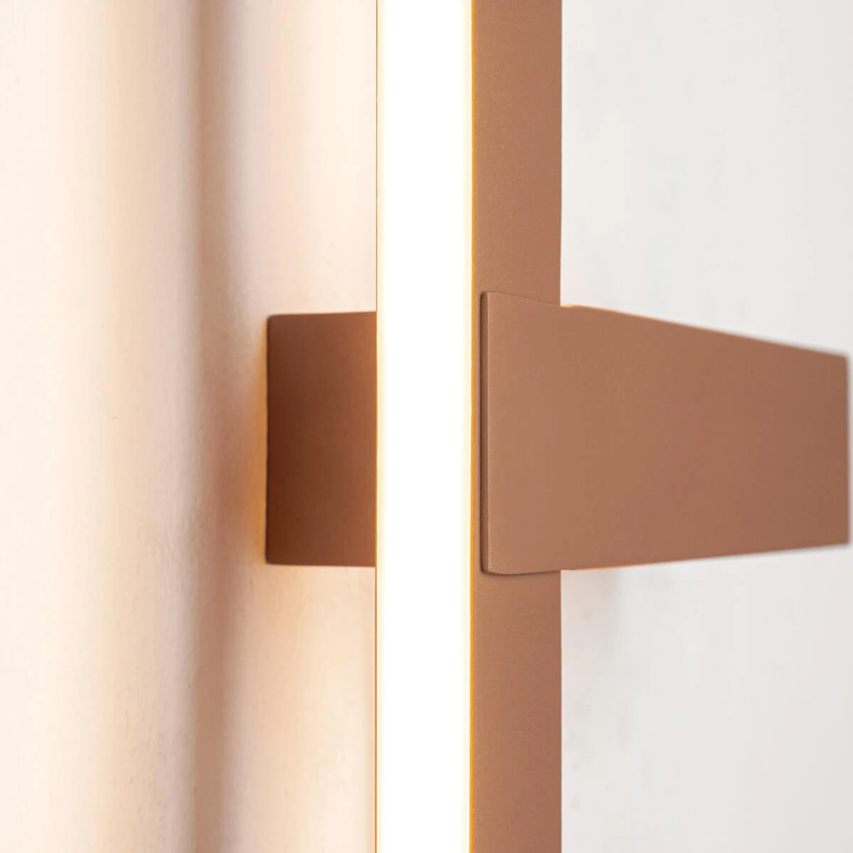 Sandy Brick Red LED Wall Light, Matt Metal Finish
