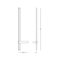 Linear LED Wall Light with Shelf, Sandy Black - Image 3