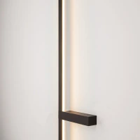 Linear LED Wall Light with Shelf, Sandy Black - Image 2