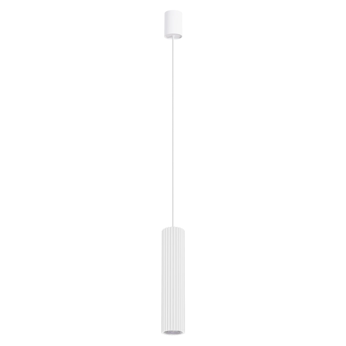 Pendant lamp 8W – cylindrical, white, DALI/PUSH DIMM