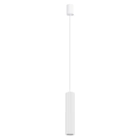 Pendant lamp 8W – cylindrical, white, DALI/PUSH DIMM - Image 1