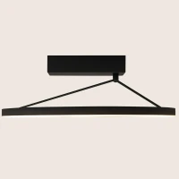 Matt Black Circular Dimmable LED Ceiling Light - Image 3