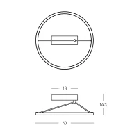 Matt Black Circular Dimmable LED Ceiling Light - Image 4