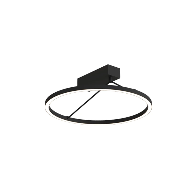 Matt Black Circular Dimmable LED Ceiling Light