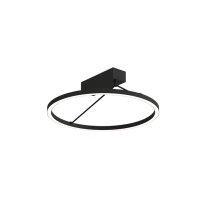Matt Black Circular Dimmable LED Ceiling Light - Image 1