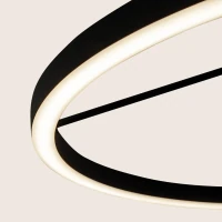 LED Lubinis Šviestuvas Apvalus, Smėlio Juoda - Nuotrauka 2