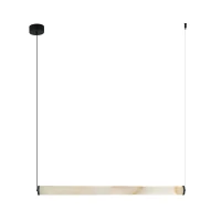 Linijinis LED pakabinamas šviestuvas, Alabasteris ir Smėlio Juoda, 69.4cm - Nuotrauka 2