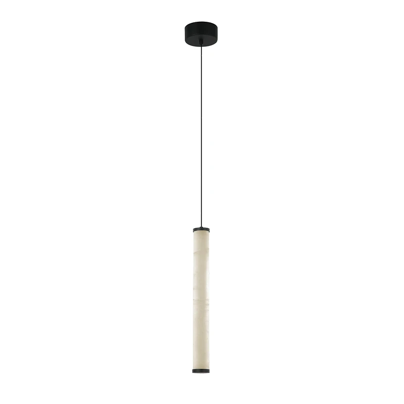 Alabaster LED Pendant Light, Sandy Black