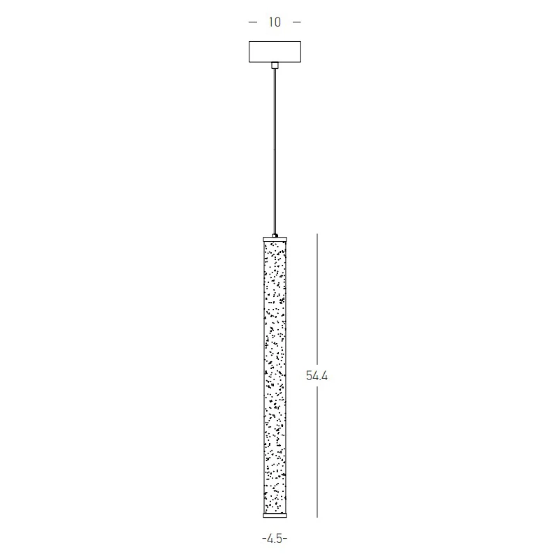 Natural Alabaster LED Pendant Light, Matt Black