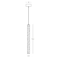 Natural Alabaster LED Pendant Light, Matt Black - Image 3