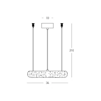 Alabaster Ring LED Pendant Light, Brass - Image 4