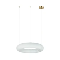 Alabaster Ring LED Pendant Light, Brass - Image 2