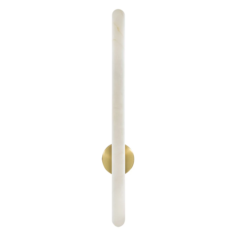 Alabaster & Brass Dimmable LED Wall Light