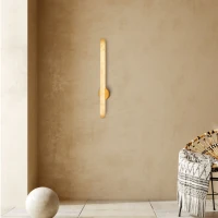 Alabaster & Brass Dimmable LED Wall Light - Image 1