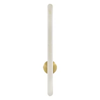 Alabaster & Brass Dimmable LED Wall Light - Image 2